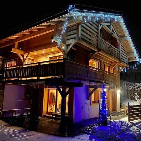Androsace Appartement Dans Chalet Bois Avec Jacuzzi Privatif Terrasse Et Vue Montagne Les Villards-sur-Thônes Exteriör bild