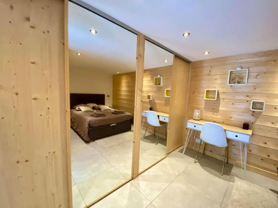 Androsace Appartement Dans Chalet Bois Avec Jacuzzi Privatif Terrasse Et Vue Montagne Les Villards-sur-Thônes Exteriör bild