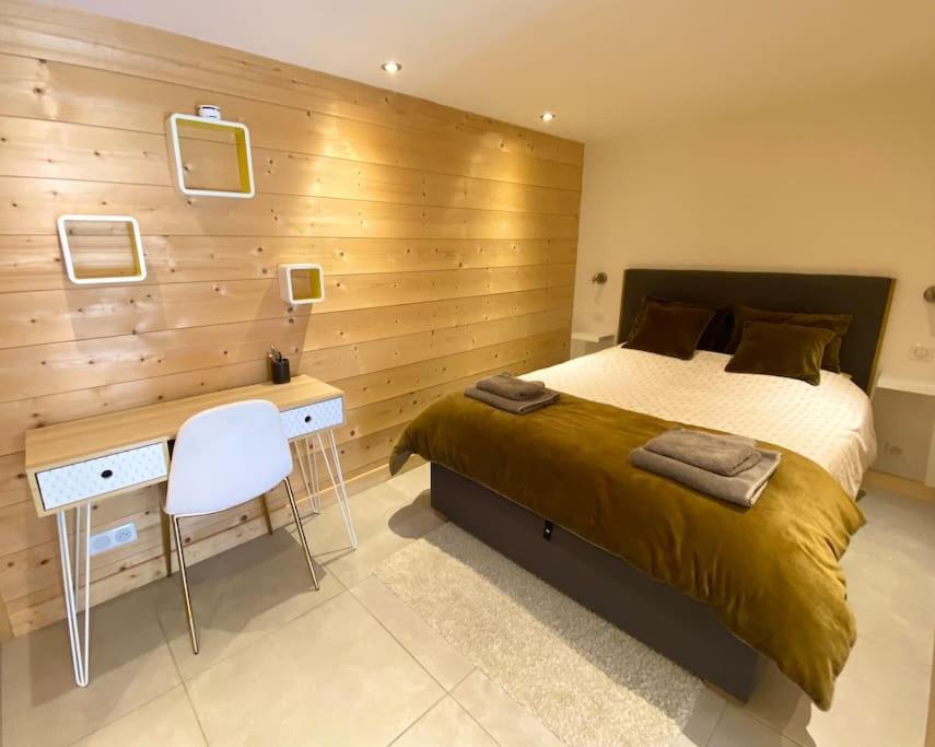Androsace Appartement Dans Chalet Bois Avec Jacuzzi Privatif Terrasse Et Vue Montagne Les Villards-sur-Thônes Exteriör bild