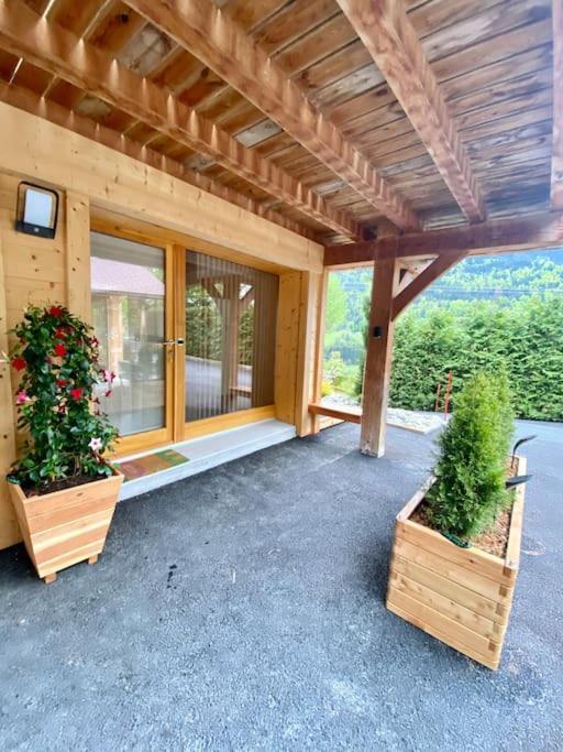 Androsace Appartement Dans Chalet Bois Avec Jacuzzi Privatif Terrasse Et Vue Montagne Les Villards-sur-Thônes Exteriör bild