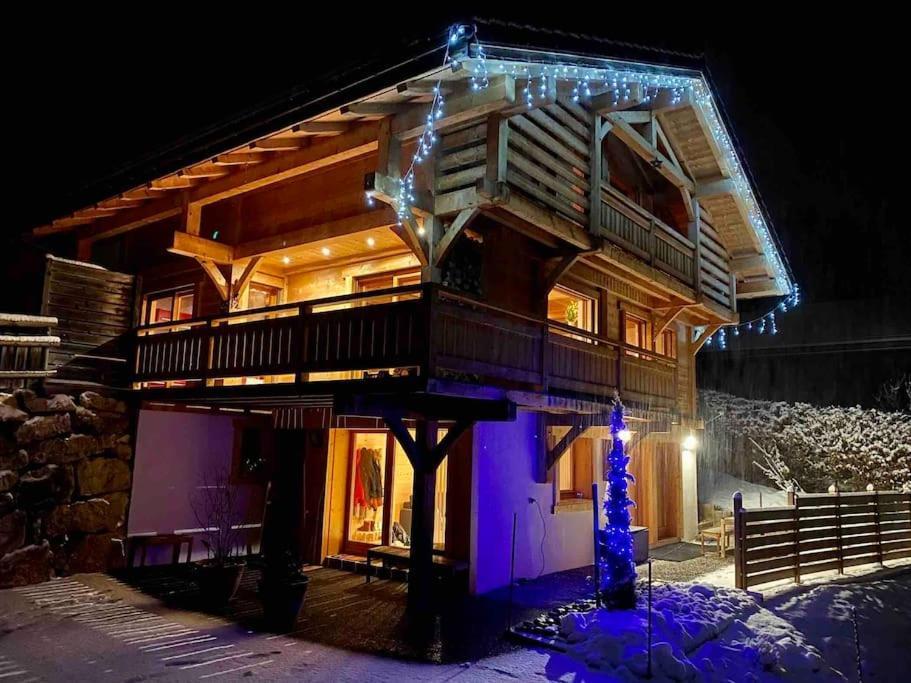 Androsace Appartement Dans Chalet Bois Avec Jacuzzi Privatif Terrasse Et Vue Montagne Les Villards-sur-Thônes Exteriör bild