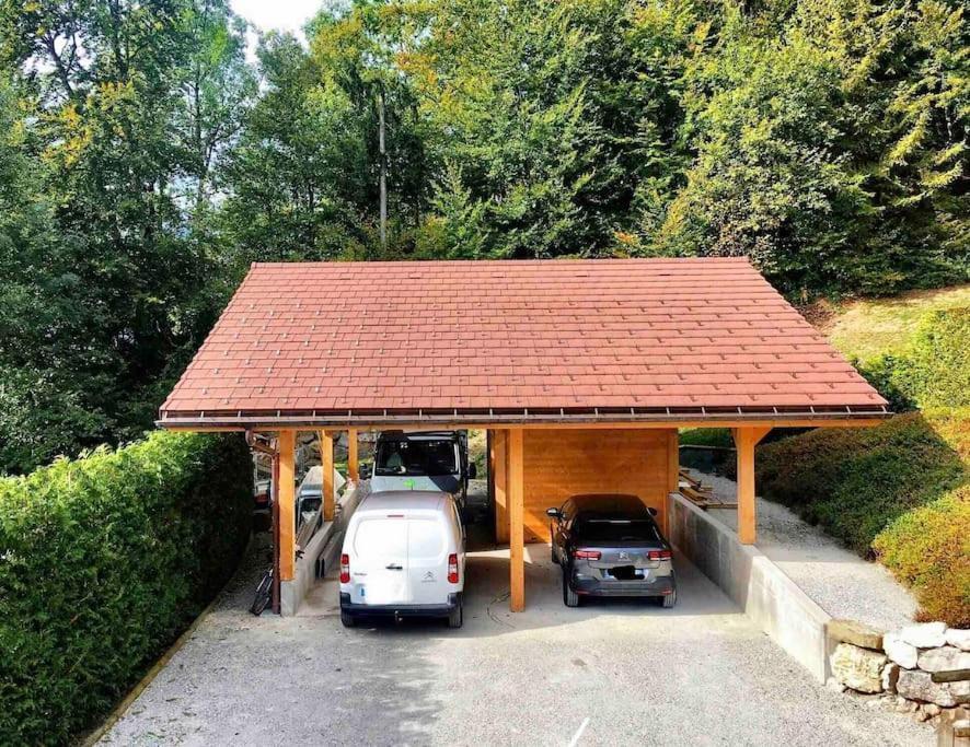Androsace Appartement Dans Chalet Bois Avec Jacuzzi Privatif Terrasse Et Vue Montagne Les Villards-sur-Thônes Exteriör bild